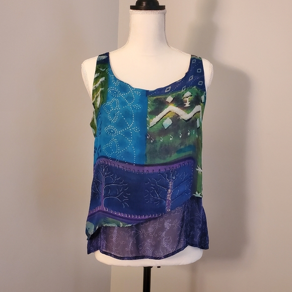 Chiffon Double Layer Hem Blouse - Picture 5 of 7